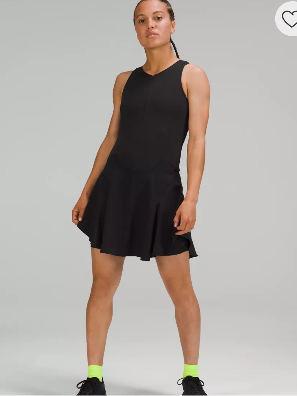 Lululemon -Everlux Short-Lined Tennis Tank Dress 6" BLK 2